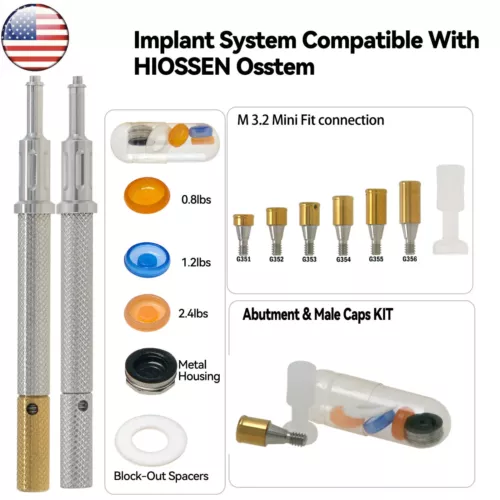 US Dental Locator Abutments Attachment Mini for HIOSSEN ET II/III SA Fixture