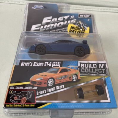 Jada Fast and Furious Build N Collect Brians Nissan GT-R 1/64 Scale Not Mint