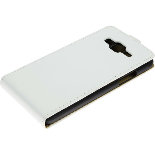 Kunst-Lederhülle für Samsung Galaxy Grand Prime Plus Flip-Case weiß - Bild 4 von 6