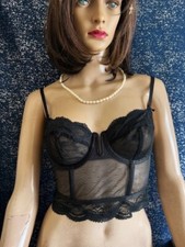 AUDEN BLACK BRA CORSET TOP SZ S