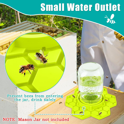 2 Pack Bee Feeder for Mason Jar, Silicone Bee Watering Station, Compatible with - Picture 3 of 7