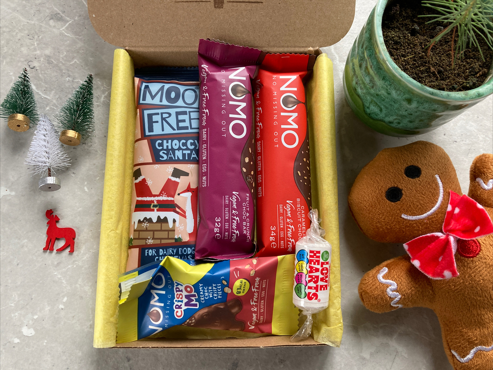NOMO & MOO FREE Vegan Gluten Dairy Free Chocolate Hamper Gift Box For