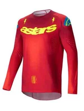 ALPINESTARS SUPERTECH MAKER JERSEY -BRIGHT RED YELLOW LARGE - 3760225-3058-L