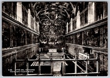 Roma Citta Del Vaticano Interno della Capella Sistina Vatican City RPPC Postcard