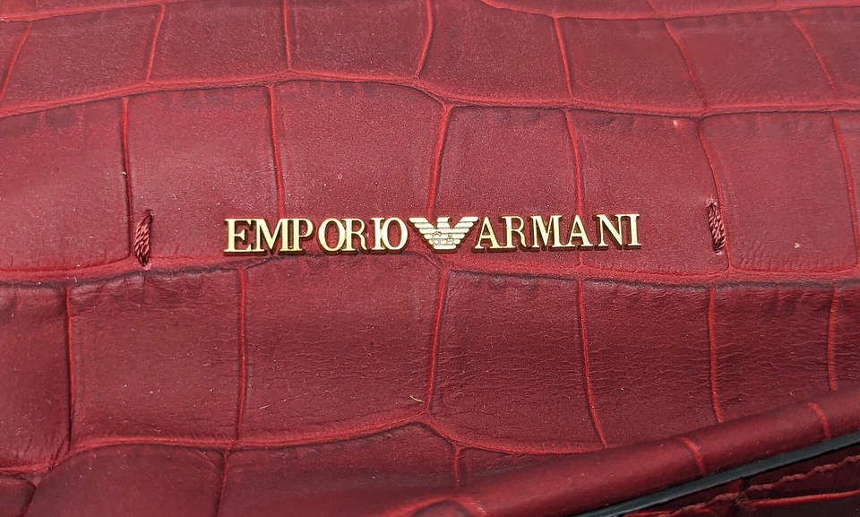 Bolso de Cuero Emporio Armani Italia Rojo Patrón Serpiente YEWL34 AHFF01 YG844 20136 Foto 2 de 4