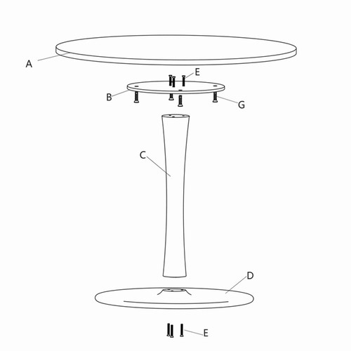 Pedestal Table Coffee Table 32" Round Wood Table for Dining Room Bedroom Kitchen - Picture 8 of 12