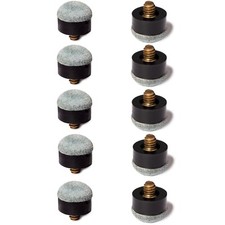 OKKO Billiard Pool Cue Screw-On Tips Soft, Pack of 10