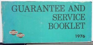 1976 Datsun Guarantee and Service Booklet | eBay