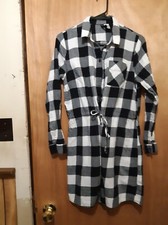 Divided Plaid Shirt Dress Size 8 031525 I500T25