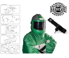 GVS RPB NOVA 3 SANDBLAST HOOD HELMET REPAIR PARTS CHOOSE THE PART YOU NEED NV-3