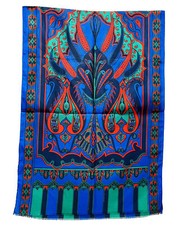 Gim Renoir Multicolored Paisley Scarf 68  X 24  Made In Italy.