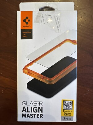Spigen GLAS tR Align Master Full Screen Protector 2Pack For iPhone 2023 (6.7)