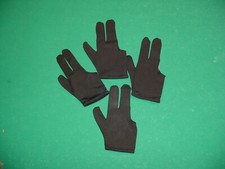 4 BLACK POOL GLOVES FOR ONLY 12.99 cue billiards pool stick