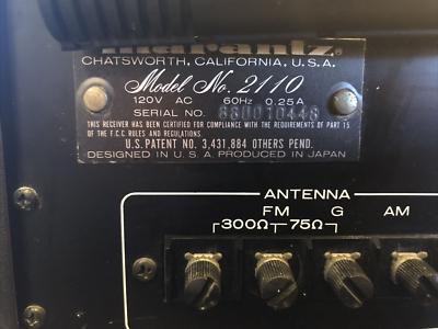 MARANTZ 2110 AM FM STEREO TUNER OSCILLOSCOPE Perfect Working