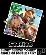 FUNNY STANDARDBRED MUSTANG QUARTER OR OTHER BREEDS HORSE SELFIE T-SHIRT AB362