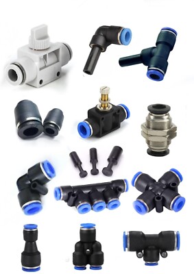 Pneumatik Steckverschraubungen Luft Wasser Schlauch Vorbau Nylon Speed Join Adapter T-Stück