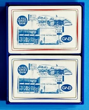 VTG Plastic Playing Cards Double Deck GERING NEBRASKA NATIONAL BANK Advertising 