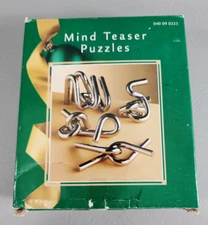 Mind Teaser Puzzles - Set of 4 - IQ Test Brain Training - Strategy Game