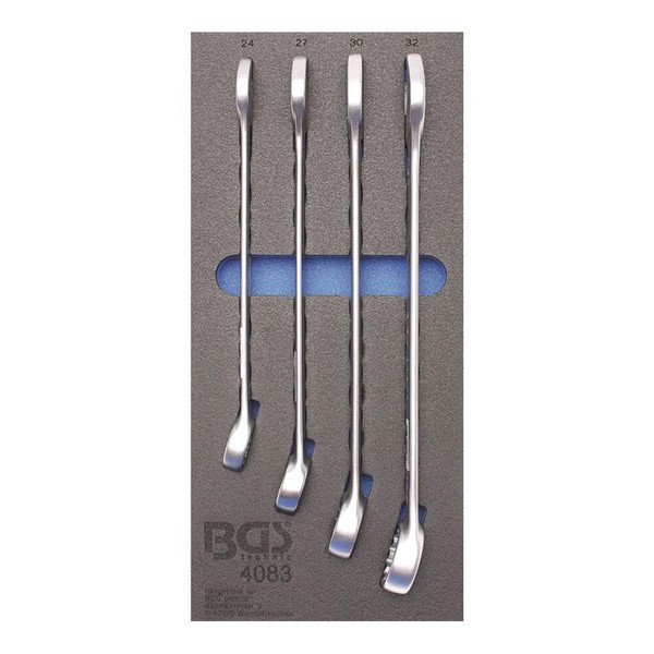 BGS-4083 1/3 Werkstattwageneinlage: Maul-RingschlüSsel, 24-32 Mm, 4-Tlg.-image