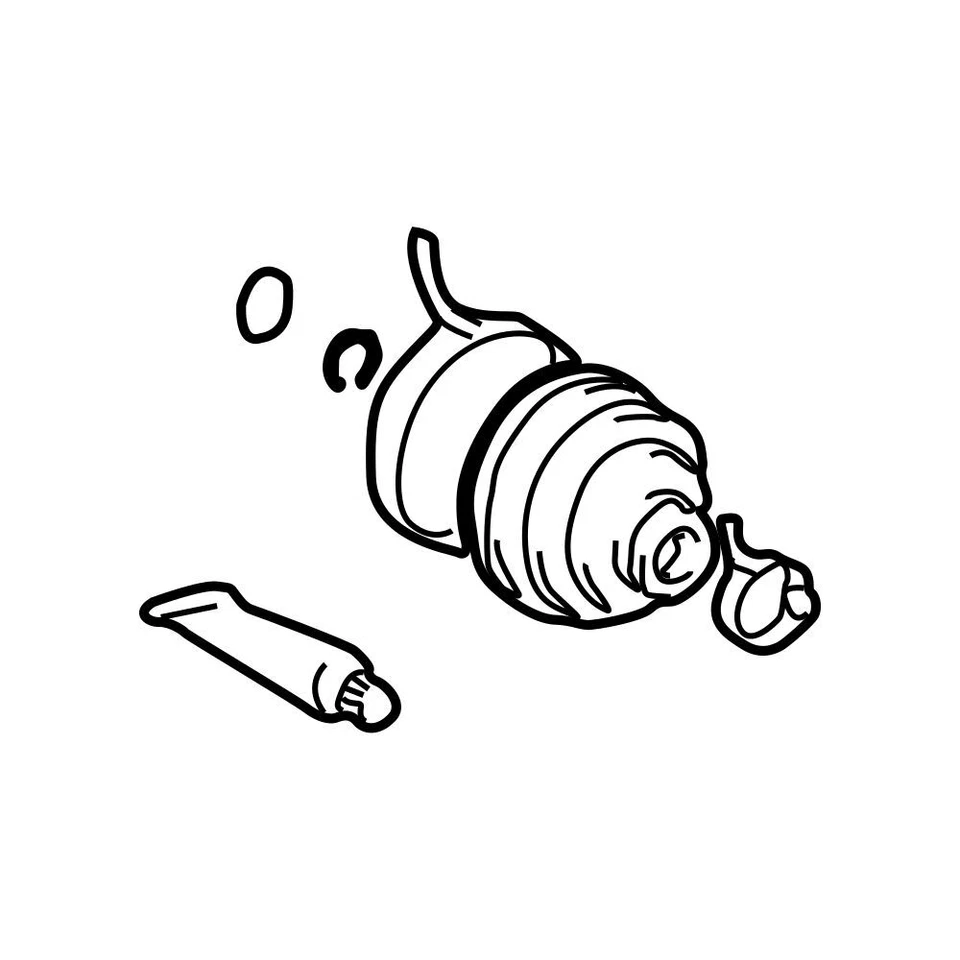 Kit de bota articulada dianteira direita interna 0443842180 genuína para Toyota CV - Imagem 2 de 2