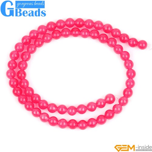 Colorful Jade Gemstone Round Beads For Jewellery Making Strand 15" 4mm 6mm 8mm - Picture 54 of 75