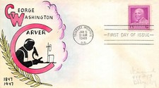 953 3c George Washington Carver Mellone #41 Mae Weigand  [58470]