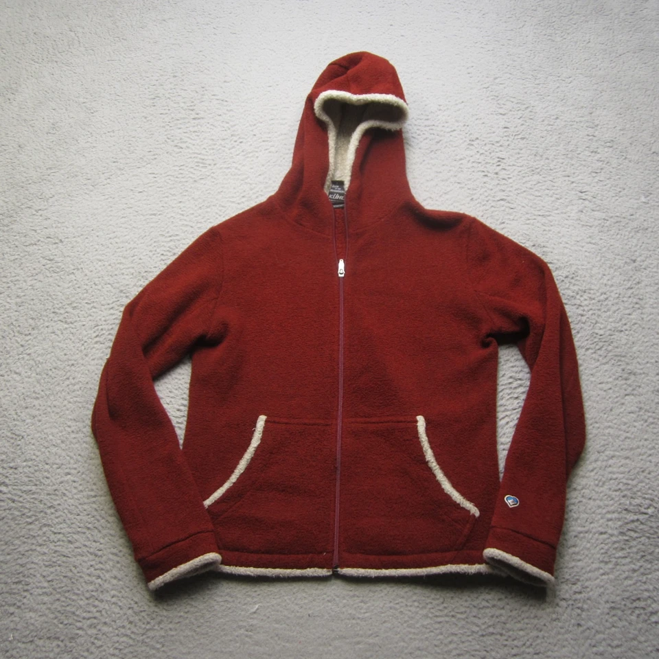 Sudadera con Capucha Kuhl Alpaca Polar Para Mujer M Roja Cremallera Completa Sherpa Forrada Chaqueta Cálida Foto 2 de 4