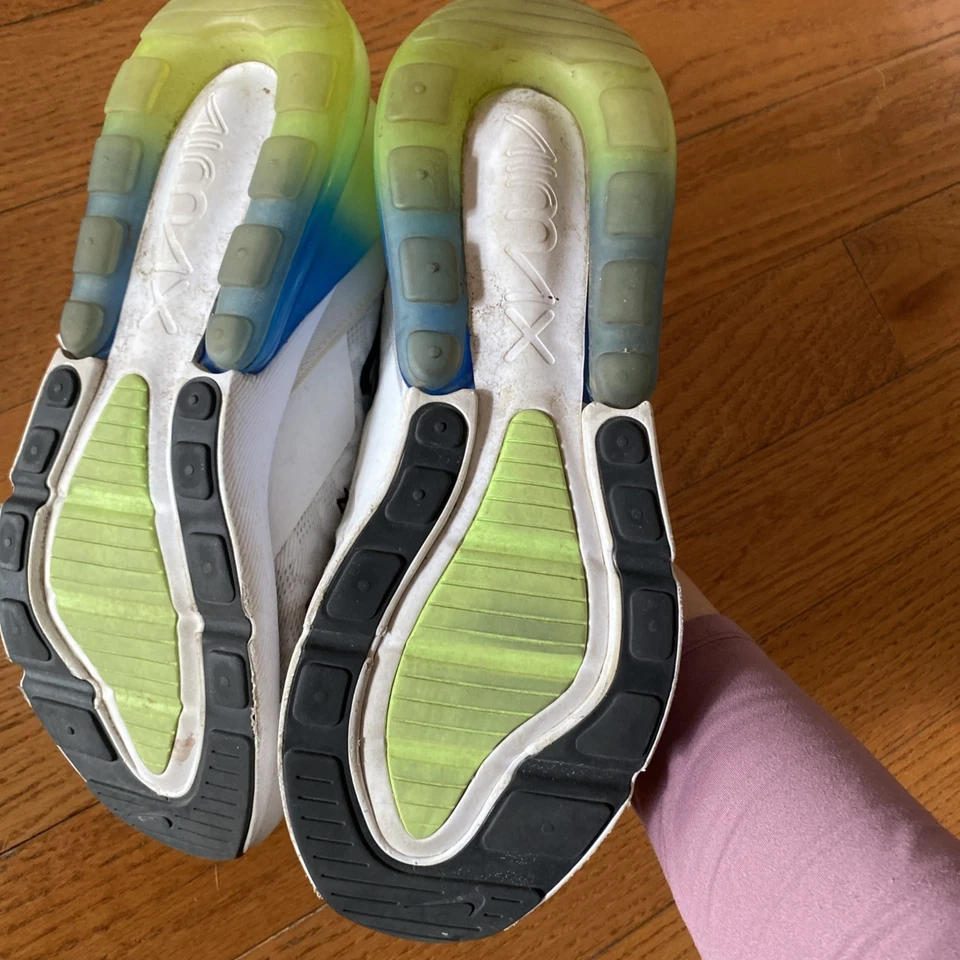 Zapatos para mujer Nike verde blanco malla lisa Air Max 270 talla 11,5 Foto 4 de 4