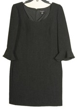 Ann Taylor Dress Women’s 4 Black A Line Bell 3/4 Sleeve Lined