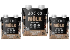 3 pack Jocko Fuel Protein Shake, Sweet Cream Coffee, 11oz, 4 Count, 30g Protein