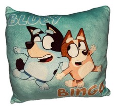 Bluey and Bingo Super Soft Velvety Pillow Small Easy To Carry Characters Square