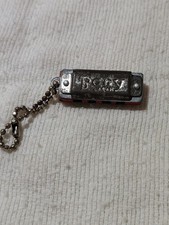 Vintage Miniature Harmonica Keychain Made in Japan 4 Hole Pocket Musical Toy