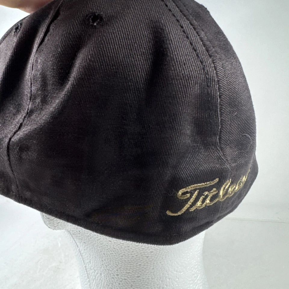 VTG Titleist FootJoy FJ New Era Hat Fitted Cap USA Made 2 Tone Brown 7 5/8 USA - Image 4 of 4