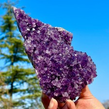 3.00LB Natural Amethyst geode quartz cluster crystal specimen Healing