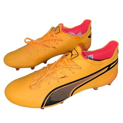 -NEW- Puma King Soccer Cleats Men s US 10 FG Orange | Lightweight Control