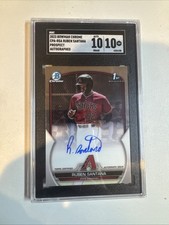 2023 Bowman Chrome Ruben Santana Prospect Auto 1st Bowman SGC 10 Diamondbacks
