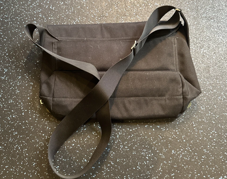 JACK SPADE Greene St Messenger Day BAG tiracolo LONA PRETA OD forrada de náilon - Imagem 2 de 4