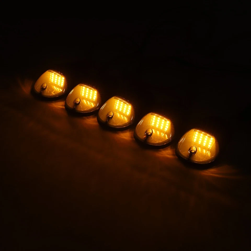 5x Luz de circulación LED ámbar con marcador de techo de cabina para camioneta Chevy GMC 1988-2002 Foto 3 de 4
