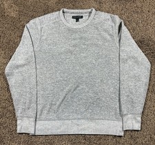 Banana Republic Mens Medium Gray Crewneck Sweatshirt Ultra Soft Waffle Knit EB88