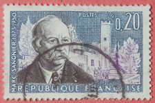 Timbre France 1960 Marc Sangnier 20c N°1271 Oblitéré Used French Stamp