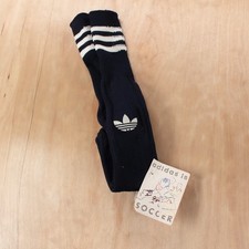nwt vtg 80s 90s ds ADIDAS nylon striped copa soccer socks 7 - 8.5 tag usa made