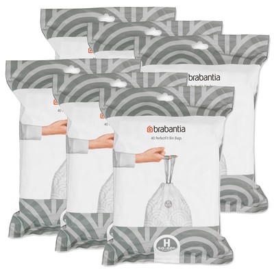 Brabantia PerfectFit Müllbeutel 50-60L (H) 40 Beutel Mülleimerbeutel (6er Pack)