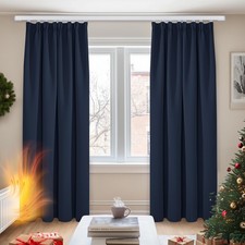 Lot de 2 Rideaux Balcon Extérieur Isolant Thermique Anti Froid Occultant