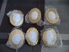 VINTAGE CAMEO DRESSER DOOR DRAWER PULLS LOT OF 6 WITH SCREWS — photo 1