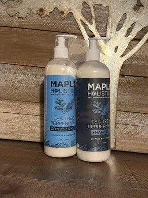 Tea Tree Mint Shampoo and Conditioner Set with Deionized Purified Water, Mint, 2