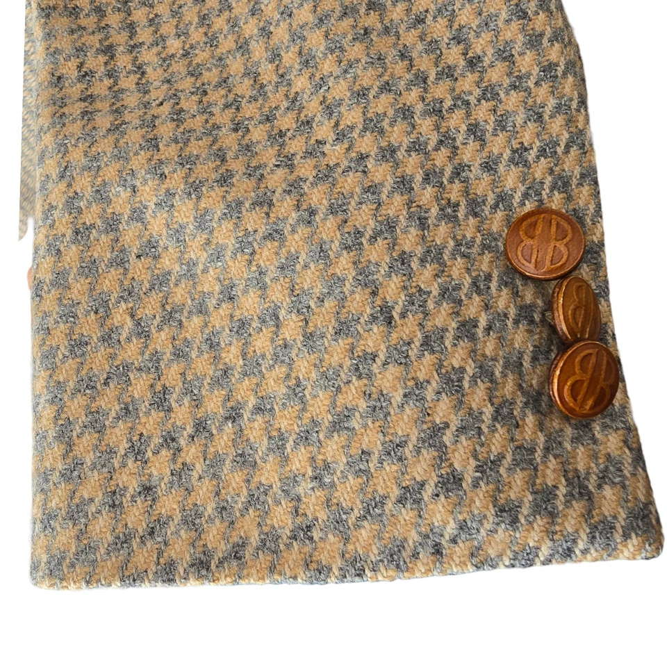 Blazer 46r Tweed Suave Años 60 De Colección Por Bill Blass Doble Ventilación Bolsillo para Billetes Foto 3 de 4