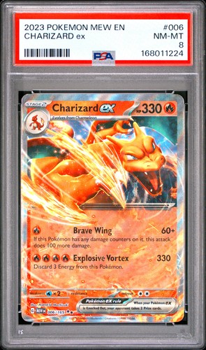 Charizard ex graded PSA 8 for sale on eBay