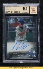 2017 Bowman Draft Chrome Pick Nick Pratto #CDA-NP BGS 9.5 GEM MINT Auto READ 6a7