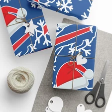 NFL Buffalo Bills Wrapping Papers, Christmas Gift Wrap, Football Team Presents