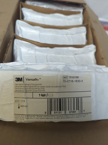 CAJA DE 5 CARTUCHOS HEPA VAPOR ORGÁNICO VERSAFLO 3M,6510N, NOS - Imagen 4 de 5